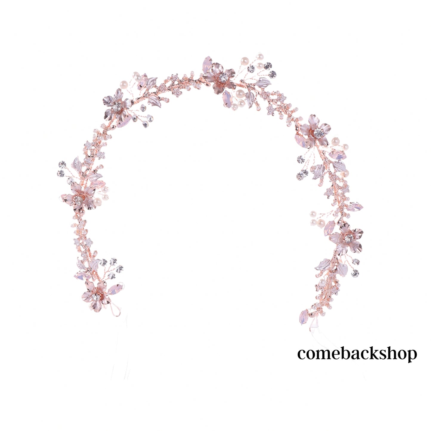 Hairband pink crystal wedding bride tiara headband prom dress sweet