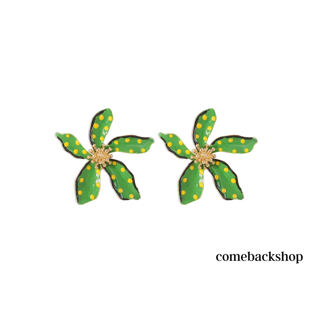 Green Leaf Dangle Earrings for Women Sparkly Crystal Geometric Drop Statement Earrings