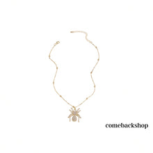 Load image into Gallery viewer, Gold Plated Spider Necklace | Cute Dainty Spider Pendant Necklaces for Women
