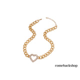 Gold Heart Necklace | Cute Dainty Love Pendant Necklaces for Women