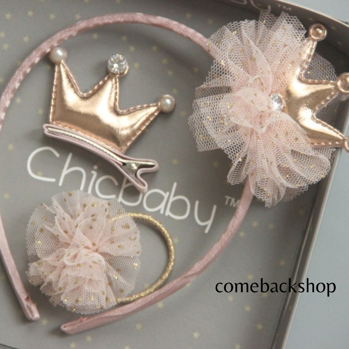 Girls Hair Accessories, Cute Hair Clips Ties Fully Covered Bows with Hanger Set