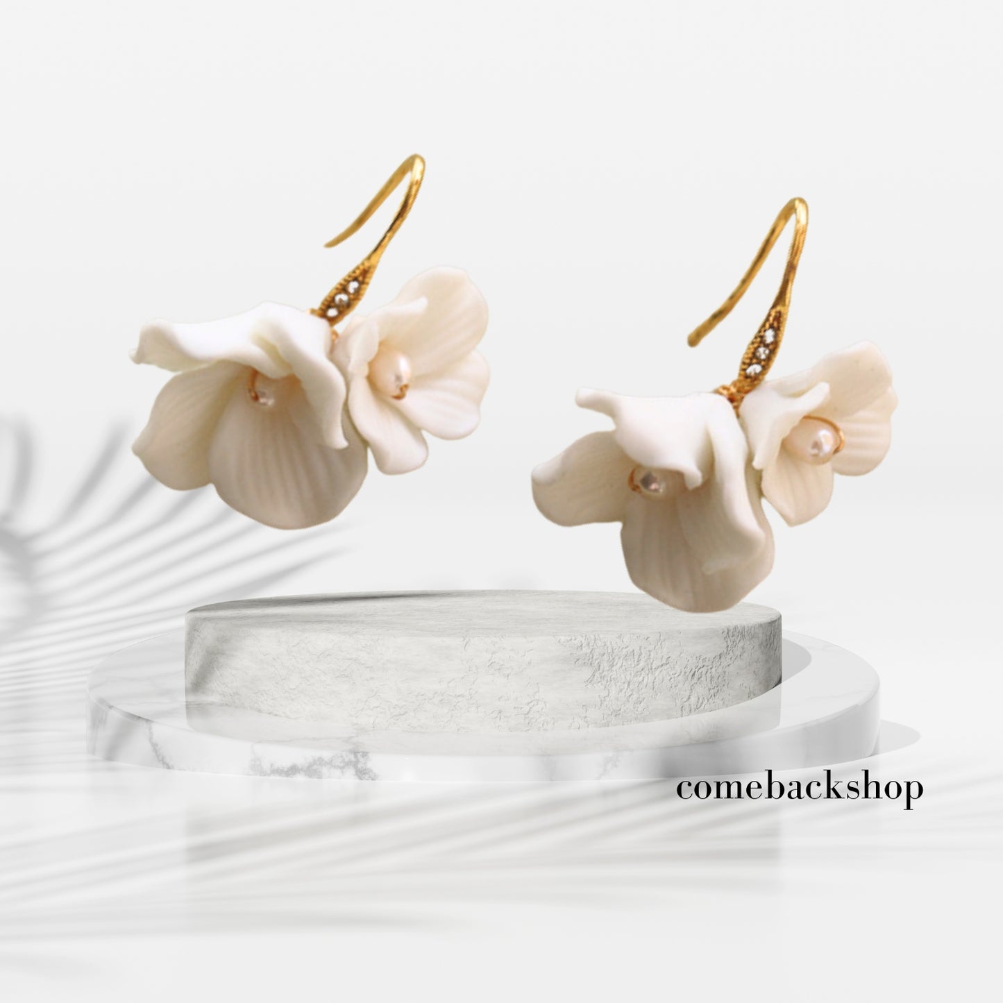 Flower Drop Earrings, Flower Dangle Earrings, Dainty Earrings, Floral Earrings, Long Drop Flower Earrings