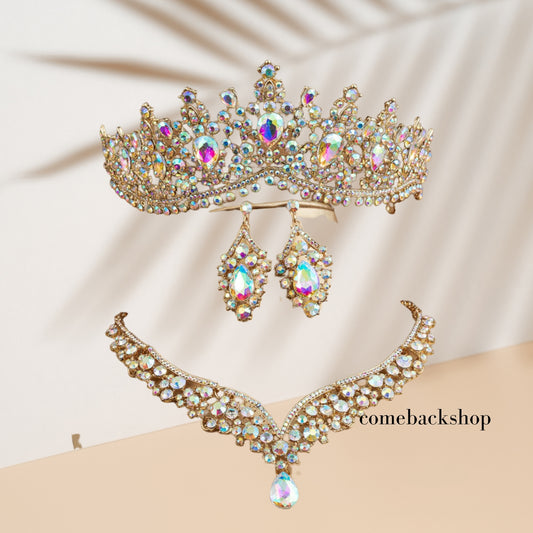 Bridal Queen Tiara, AB Rhinestones Wedding Tiara for Women Silver Princess Crown for Girls Crystal Tiaras and Crowns for Women Tiaras for Girls Hair Accessories for Birthday Prom Costume Gift