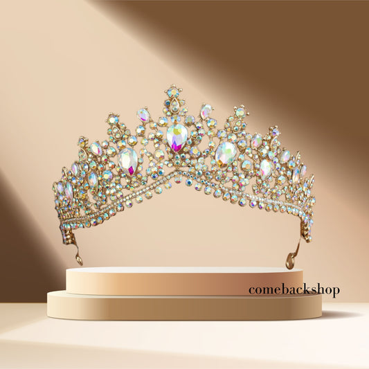 AB Rhinestones Wedding Tiara for Women Silver Princess Crown for Girls Crystal Tiaras and Crowns for Women Tiaras for Girls Hair Accessories for Birthday Prom Costume Gift