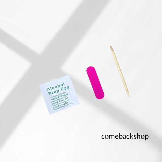 Professional Nail Art Tips Set,Alcohol Prep Pad,Nail Care Sticks( 10 PACK)