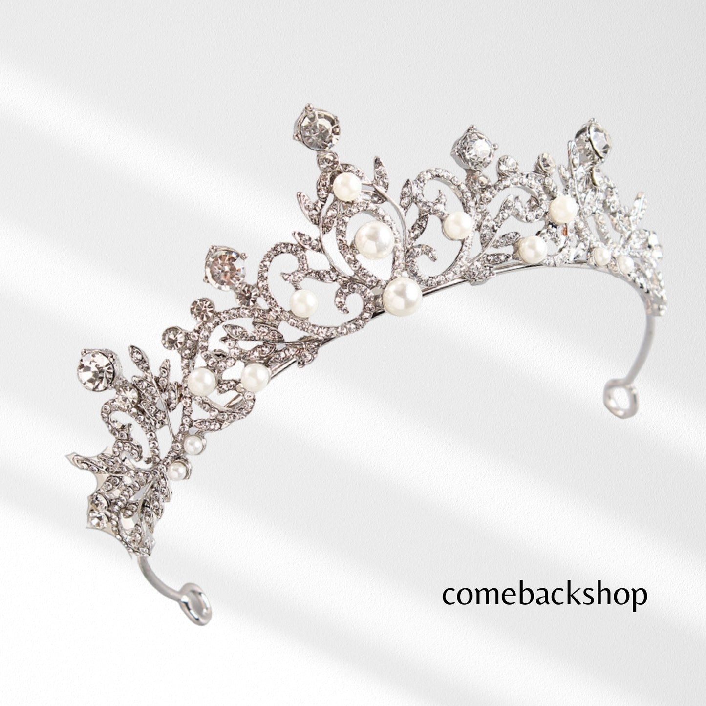 Flower Bead Bridal Wedding Crown Headband Women Crystal Tiara Headpiece Wedding Hair Accessories