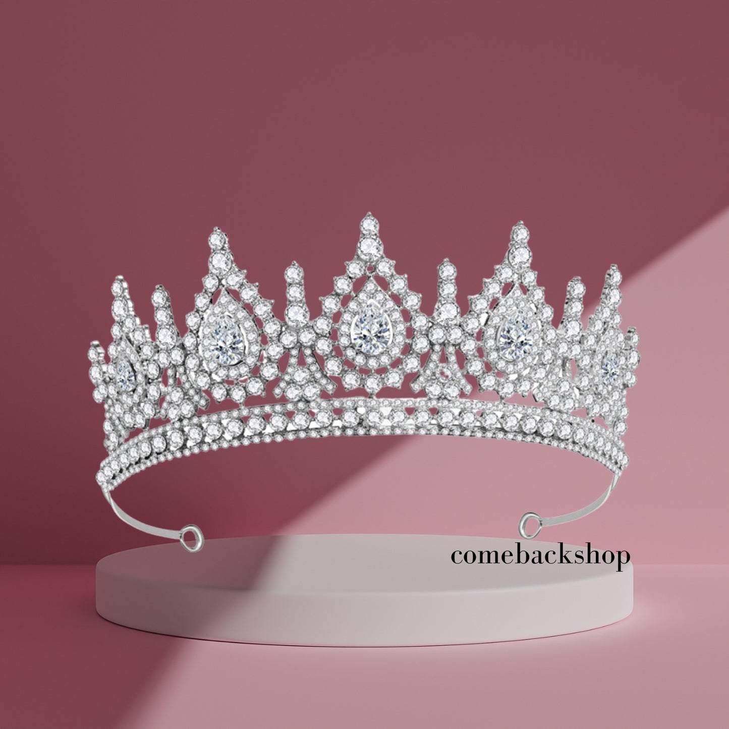 Queen Crown for Women,Wedding Tiara for Bride,Princess Tiara,Quinceanera Pageant Crown Diadem,Crystal Headpiece for Birthday Prom,Silver