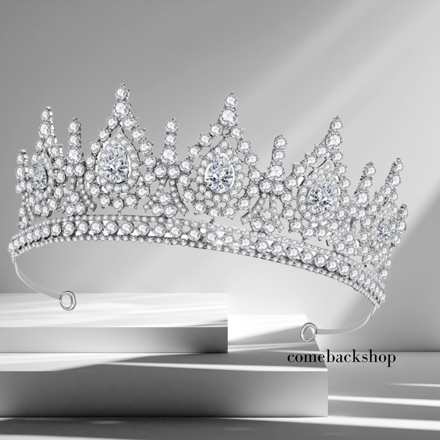 Queen Crown for Women,Wedding Tiara for Bride,Princess Tiara,Quinceanera Pageant Crown Diadem,Crystal Headpiece for Birthday Prom,Silver