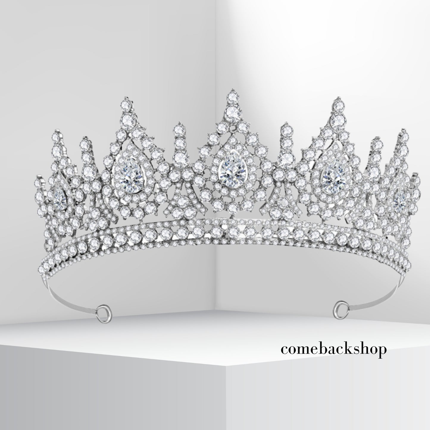 Queen Crown for Women,Wedding Tiara for Bride,Princess Tiara,Quinceanera Pageant Crown Diadem,Crystal Headpiece for Birthday Prom,Silver