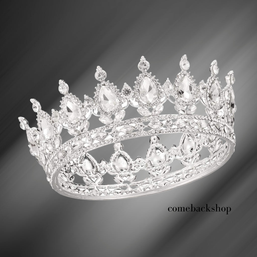 Wedding Bridal Crystal Tiara Crowns Princess Queen Pageant Prom Rhinestone Veil Tiara Headband Wedding Hair Accessory,princess crown
