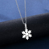 Dainty Snowflake Pendant Sparkle Thanksgiving Xmas Christmas Jewerly Gifts for Women Girls