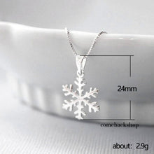 Load image into Gallery viewer, Dainty Snowflake Pendant Sparkle Thanksgiving Xmas Christmas Jewerly Gifts for Women Girls