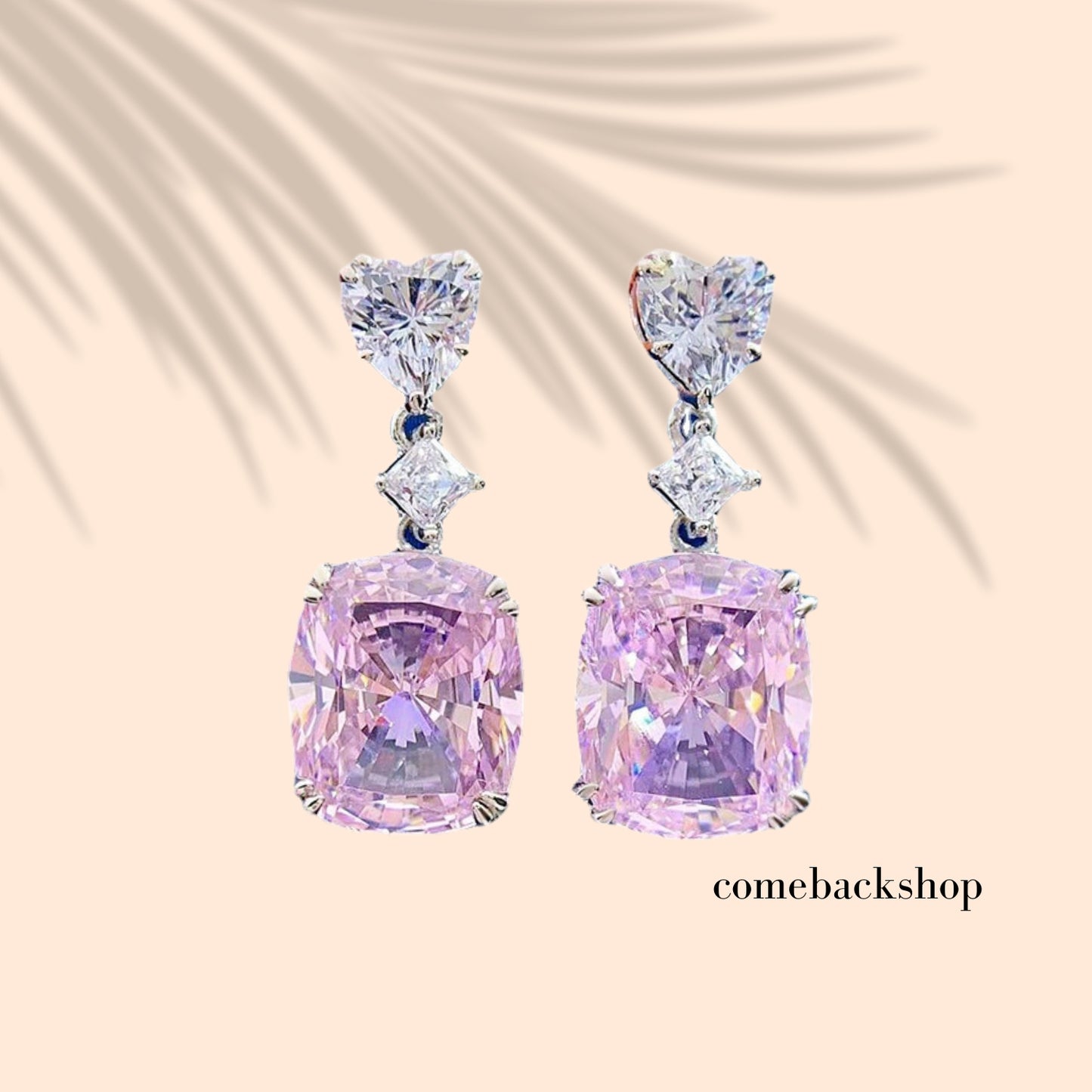 Rhinestone Drop Dangle Earrings Statement Crystal Dangling Earrings Rectangle Teardrop Chandelier Earrings for Women Girls