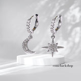 Moon Star Spike Lightning Evil Eye Dangle Huggie Drop Dangle Earrings Jewelry for Women