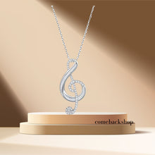 Load image into Gallery viewer, Women Girls Classic Treble Clef Music Pendant Necklace Musical Jewelry Graduation Gifts for Musician Music Student