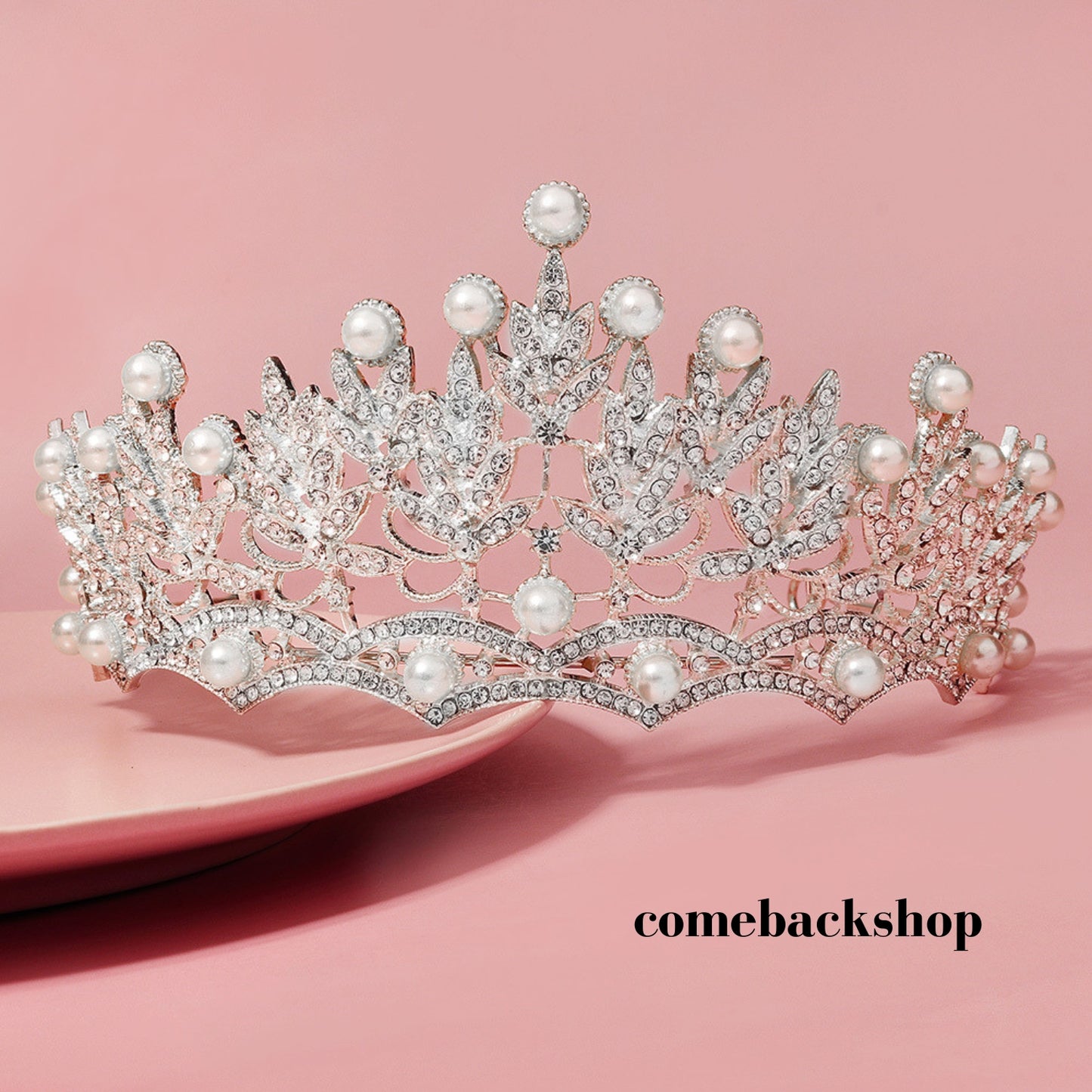 Tiaras and Crowns for Women Crystal Pearl Queen Crown Wedding Tiara for Bride, Princess Crown Pageant Prom Birthday Headband