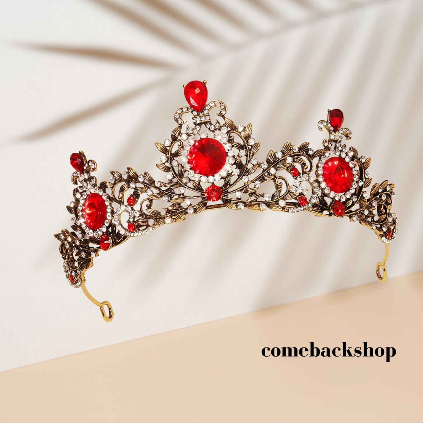 Red Princess Tiara for Little Girls Crystal Hair Accessories for Wedding Prom Bridal Birthday Party Halloween Costume Christmas Gifts