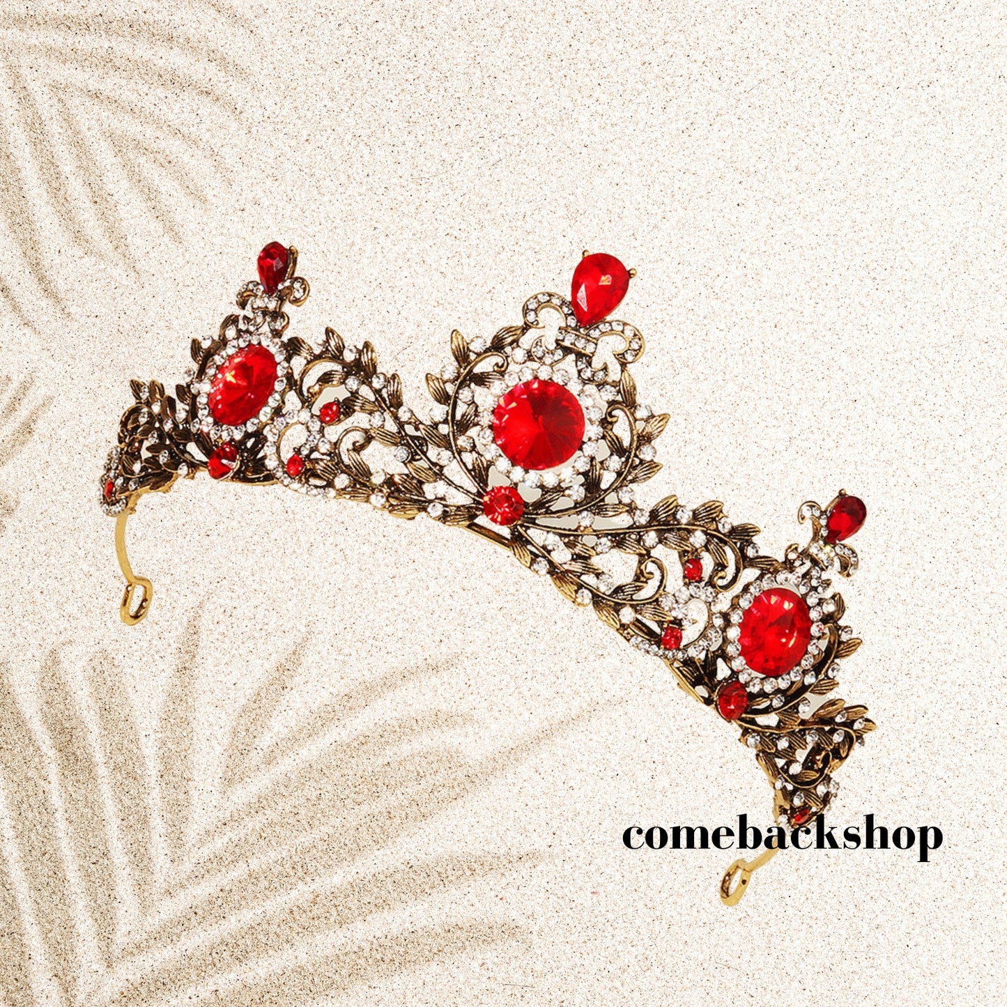 Red Princess Tiara for Little Girls Crystal Hair Accessories for Wedding Prom Bridal Birthday Party Halloween Costume Christmas Gifts