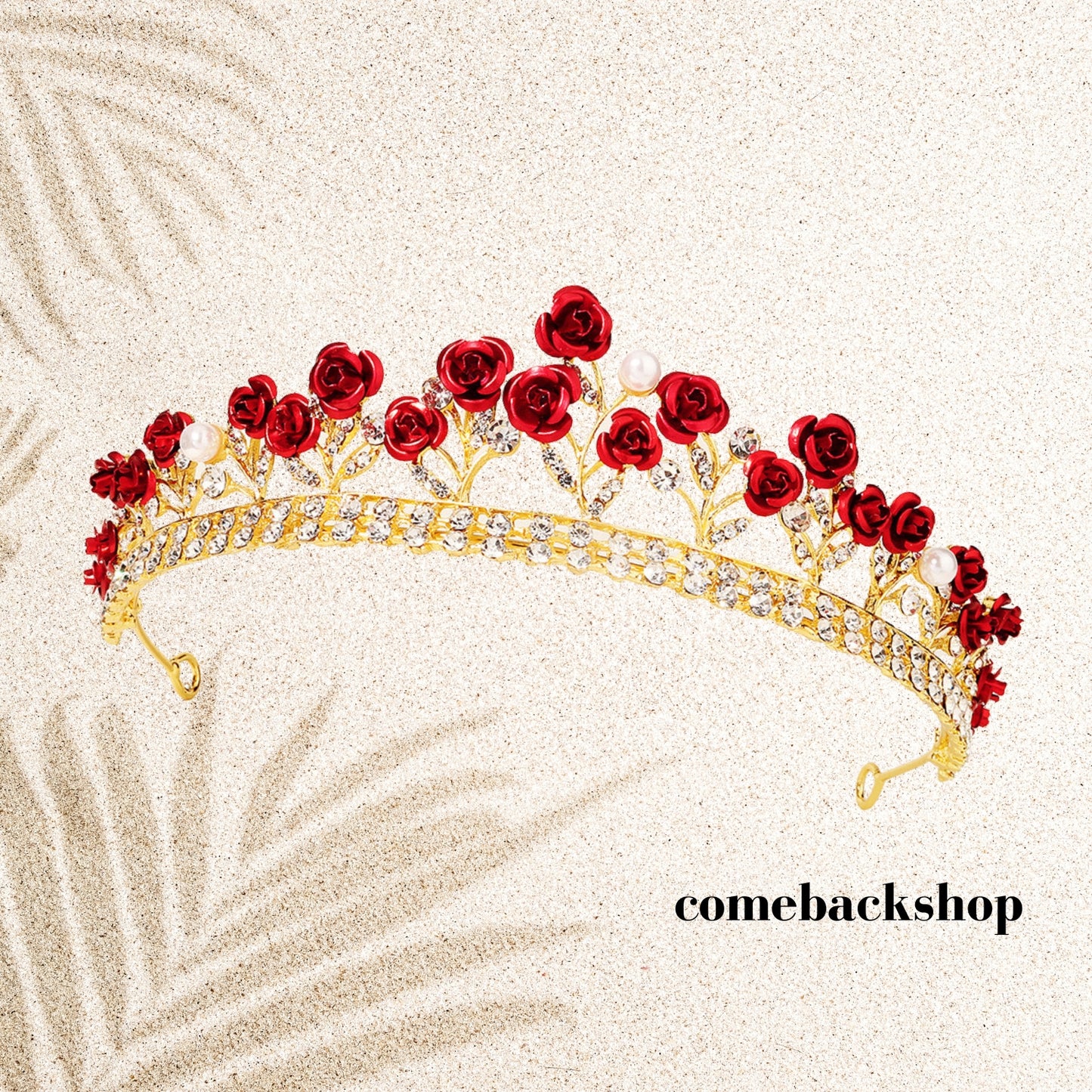 Crowns and Tiaras Hair Accessories for Wedding Prom Bridal Party Halloween Costume Christmas Gifts,Swarovski,red rose