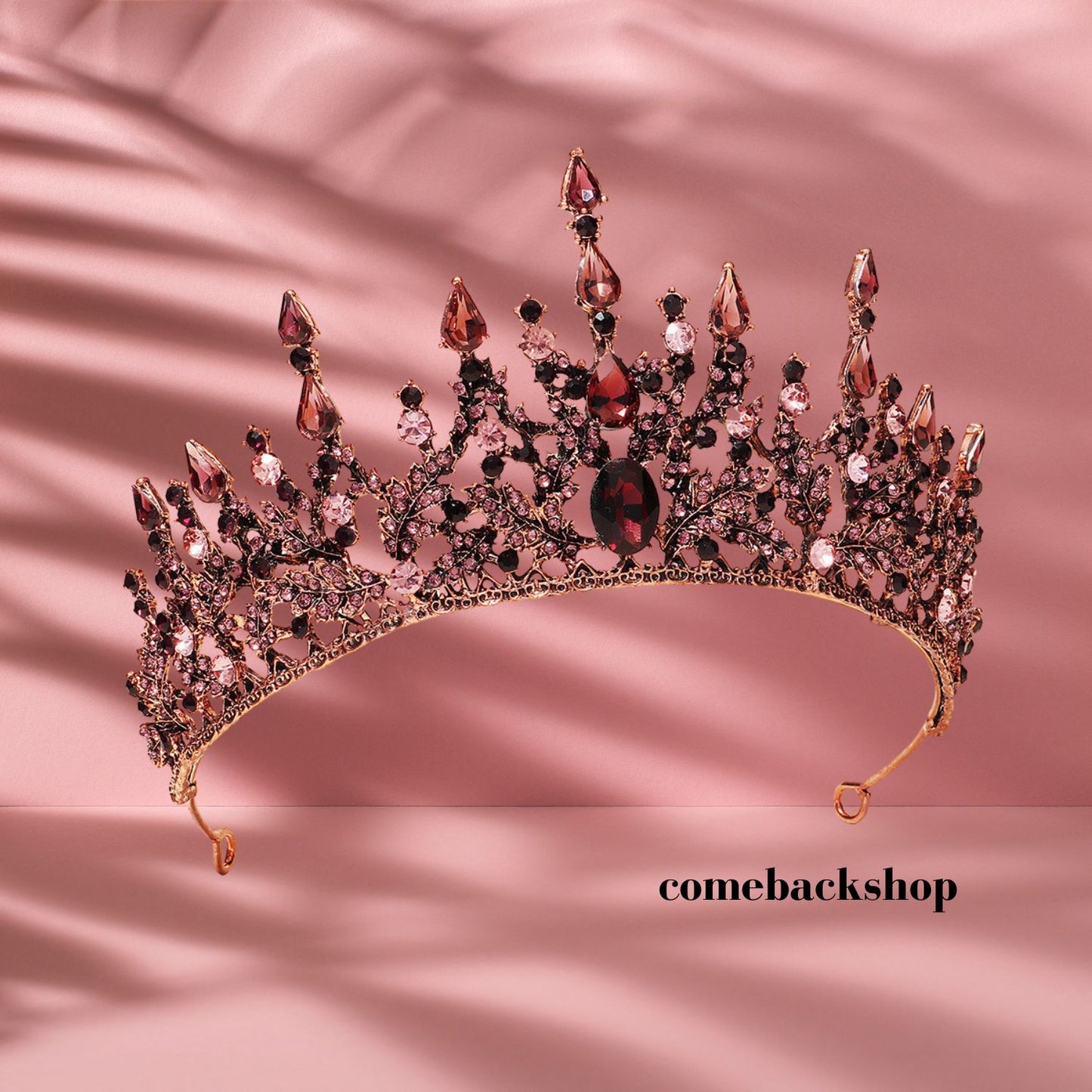 Violet Crystal Bridal Tiaras Crown Rhinestone Pageant Diadem Veil Tiara Headbands,Swarovski