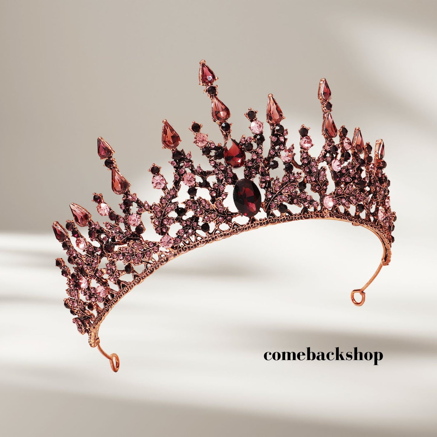 Violet Crystal Bridal Tiaras Crown Rhinestone Pageant Diadem Veil Tiara Headbands,Swarovski