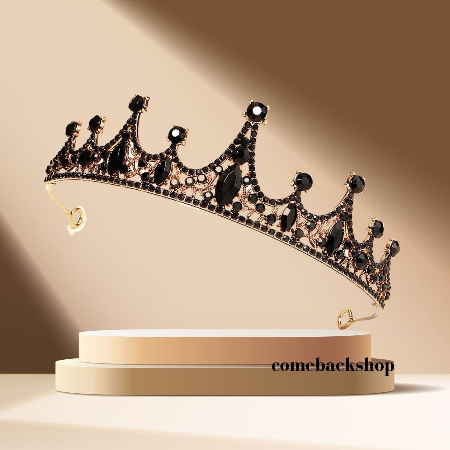 Vintage Wedding Crown Baroque Rhinestone Crystal Crown Bridal