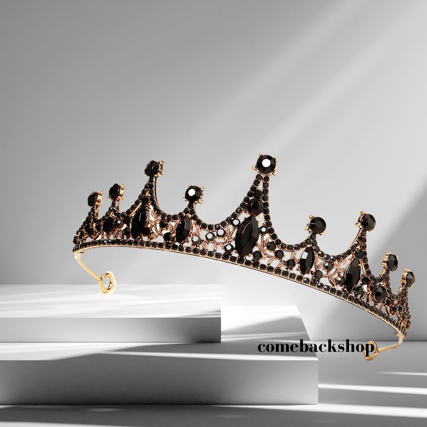 Vintage Wedding Crown Baroque Rhinestone Crystal Crown Bridal