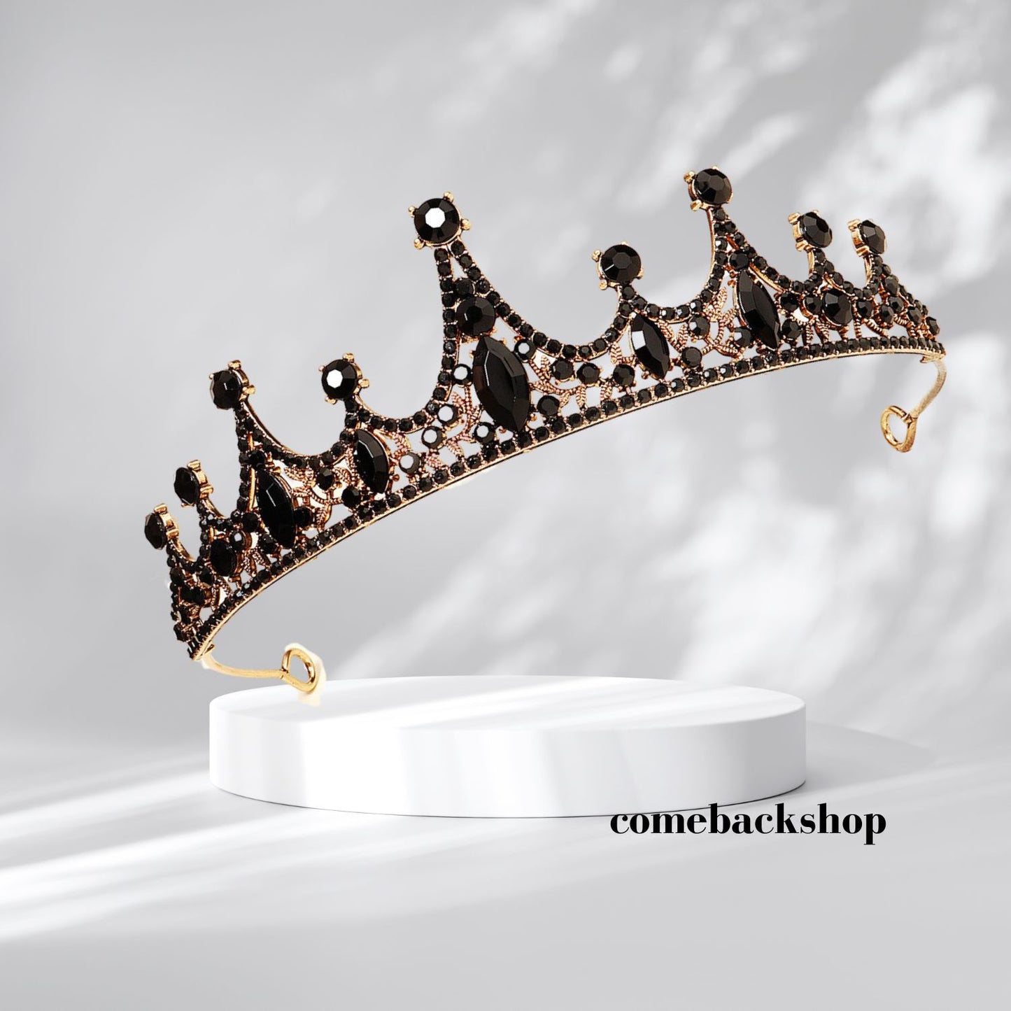 Vintage Wedding Crown Baroque Rhinestone Crystal Crown Bridal