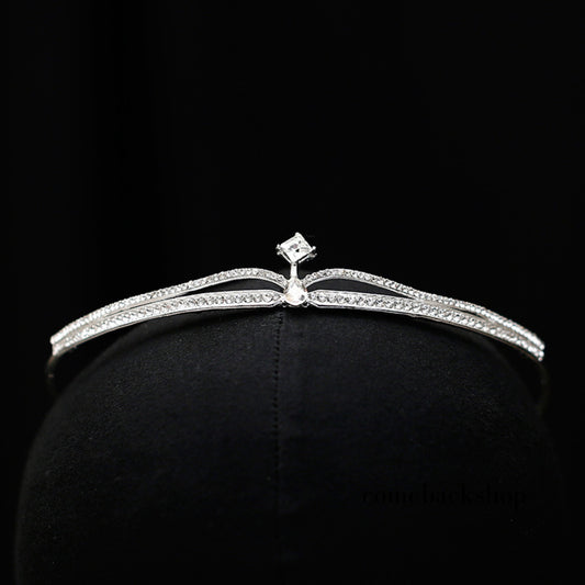 Comebackshop Bridal Tiara Princess Crown Birthday Crown Tiaras and Crowns for Women and Girls-Silver