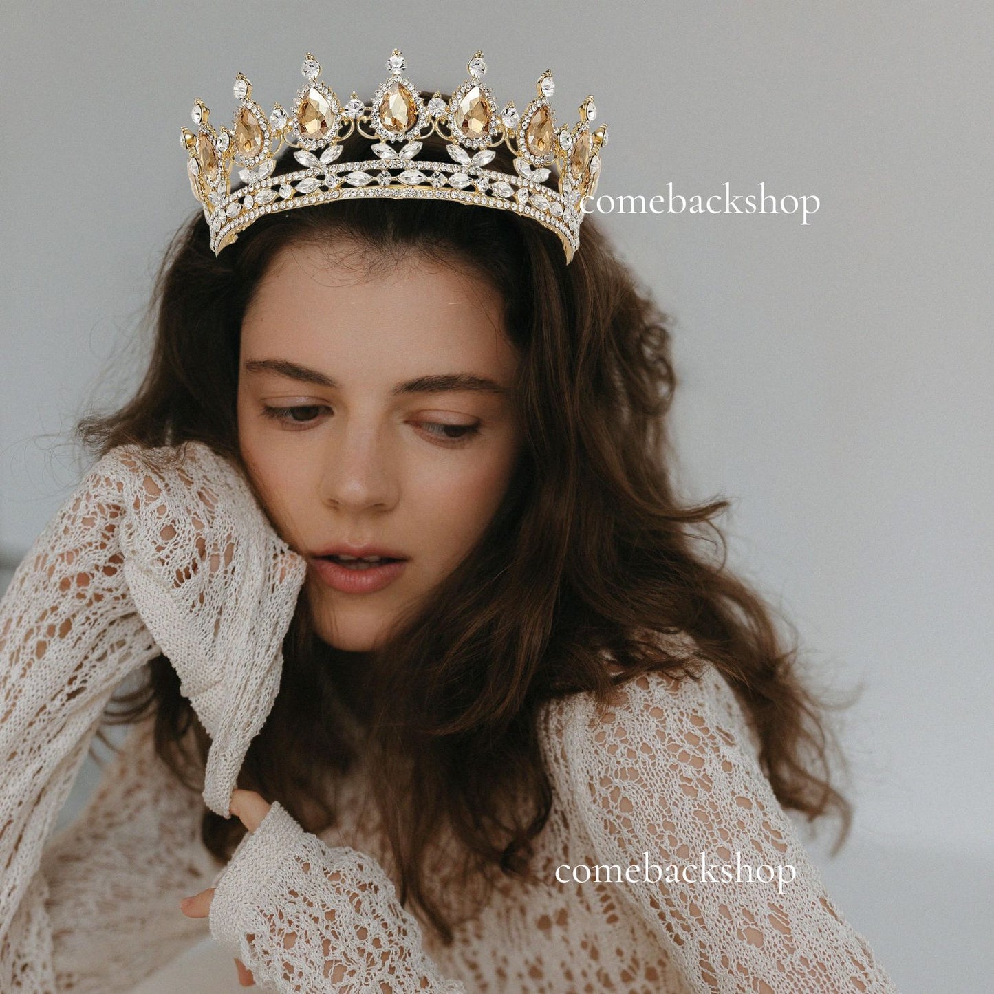 Crystal Vintage Royal Queen King Tiaras and Crowns Men/Women Pageant Prom Diadem Hair Ornaments Wedding Hair Jewelry,Swarovski