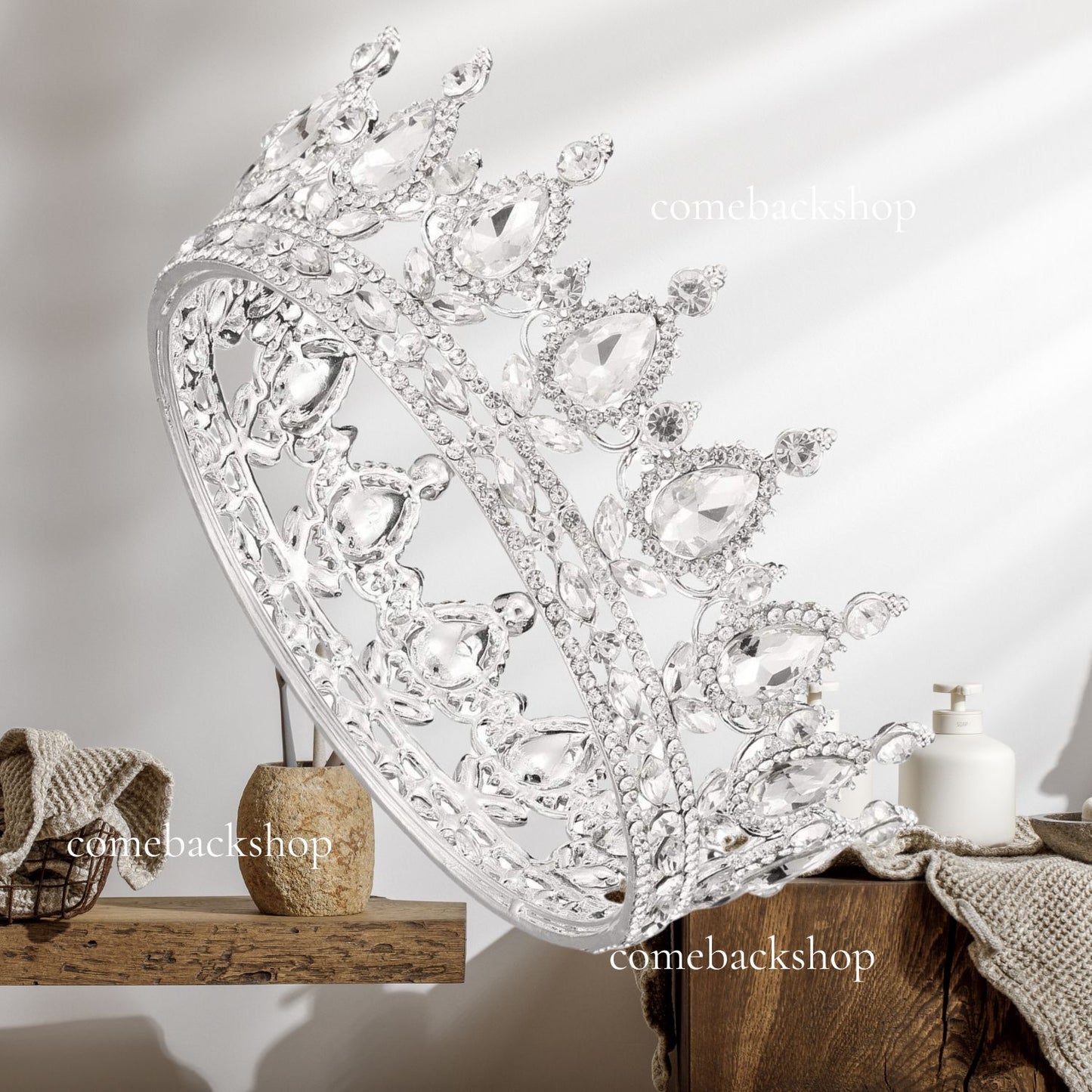Wedding Bridal Crystal Tiara Crowns Princess Queen Pageant Prom Rhinestone Veil Tiara Headband Wedding Hair Accessory,princess crown