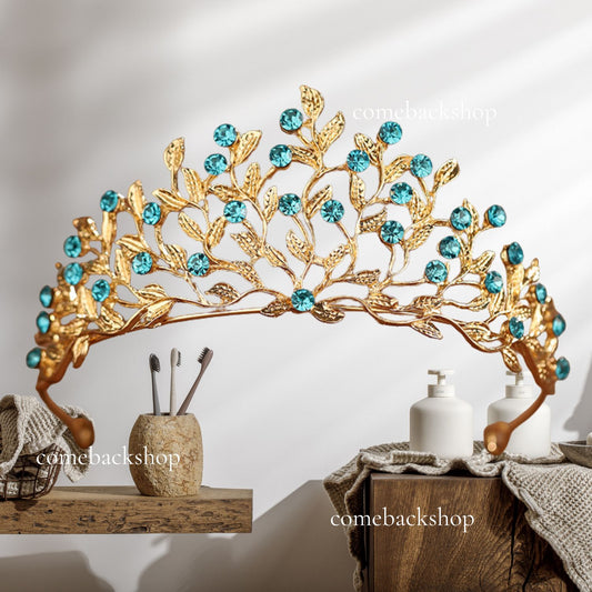 Tiara Crystal Crowns Rhinestone Crown Bride Bridal Wedding Birthday Party for Women