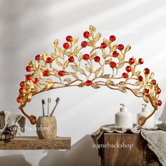 Queen Princess Tiara crown Prom Birthday Gifts Halloween Cosplay Renaissance Hair Accessories