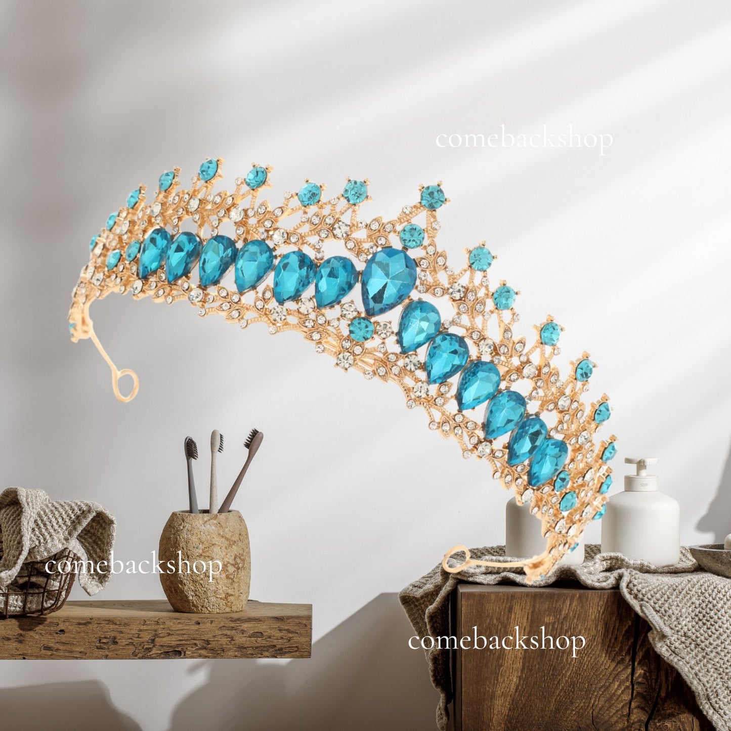 Quinceanera Crown Headpieces Happy Birthday Decorations Accessories for Wedding Bride Bridal Prom