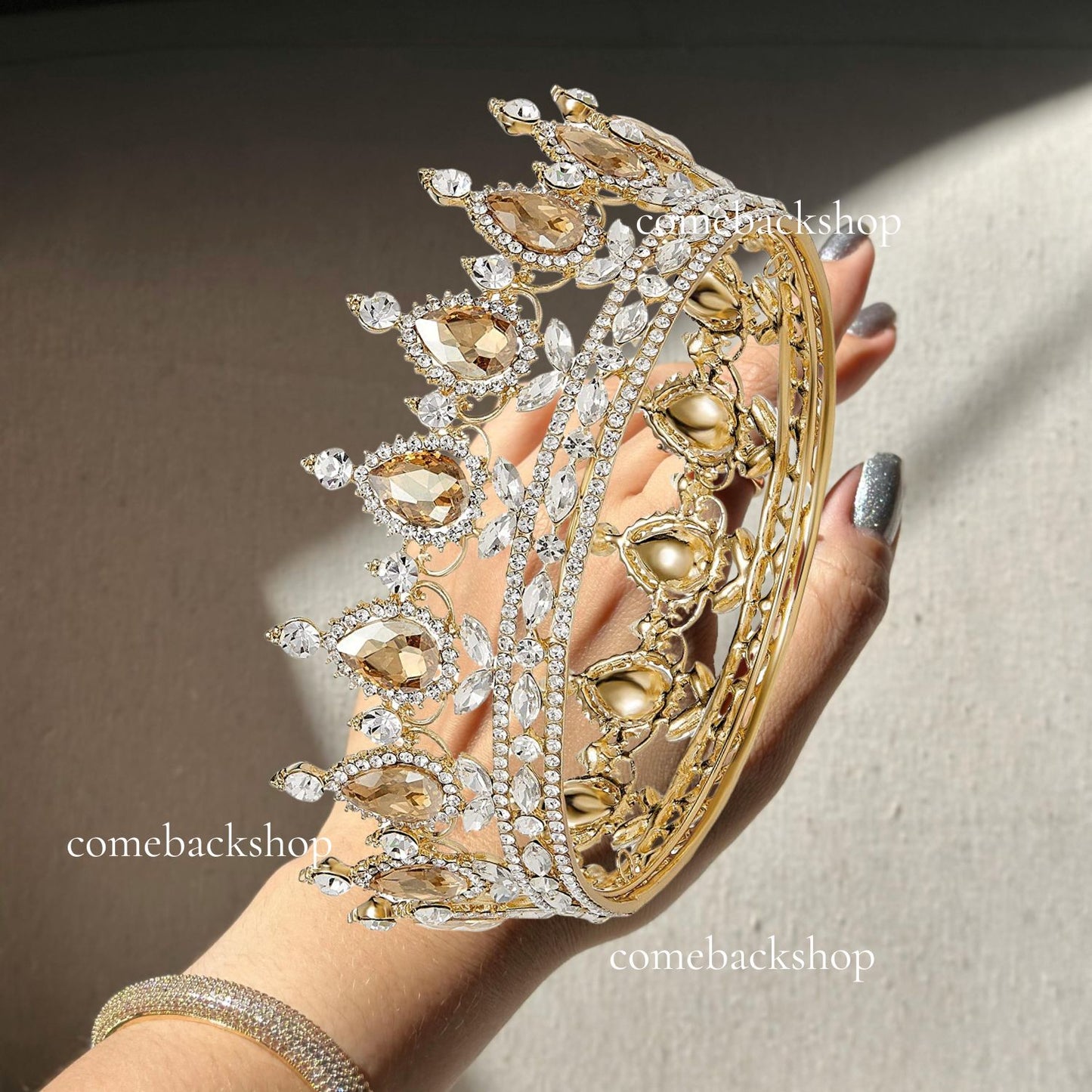 Crystal Vintage Royal Queen King Tiaras and Crowns Men/Women Pageant Prom Diadem Hair Ornaments Wedding Hair Jewelry,Swarovski