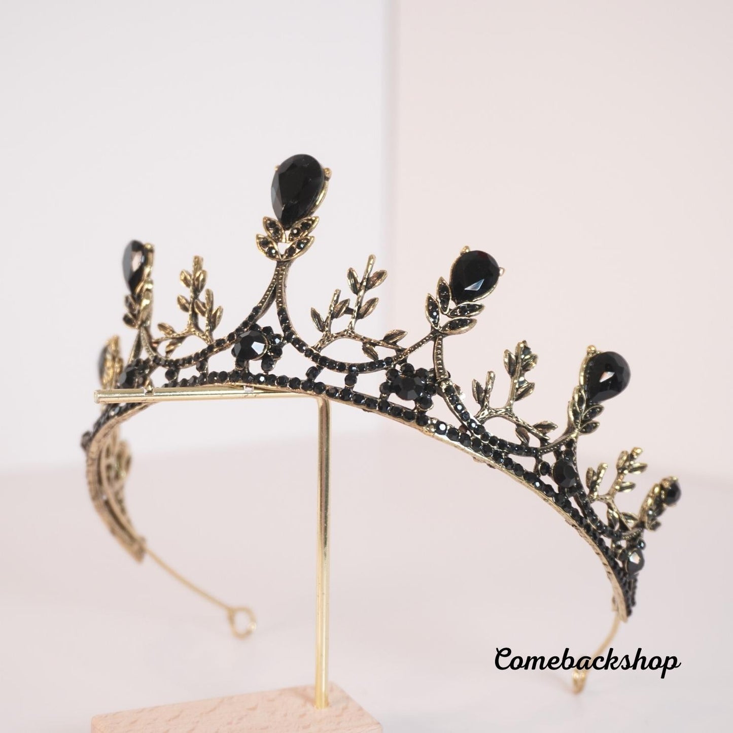wedding crown bride tiaras and crowns fashion Gold Queen Crown Princess Headpiece Wedding Hair Jewelry Accessories,Swarovski,Black