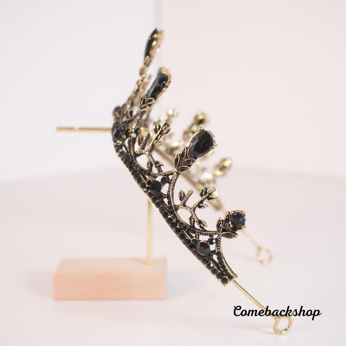 wedding crown bride tiaras and crowns fashion Gold Queen Crown Princess Headpiece Wedding Hair Jewelry Accessories,Swarovski,Black