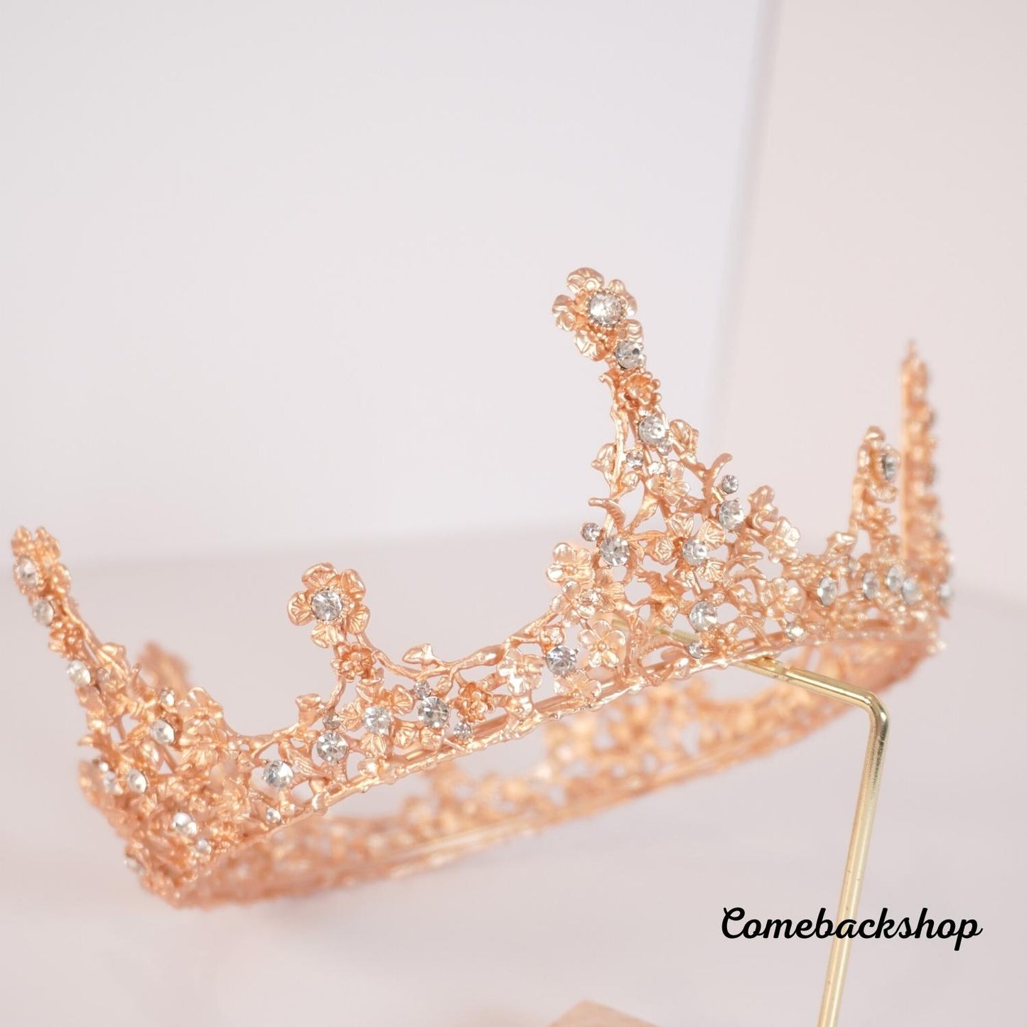 Wedding Tiara, Gold Floral Tiara, Rose Gold Bridal Tiara, Gold Bridal Crown, Rose Gold Leaf Crown, Silver Tiara, Tiaras For Wedding