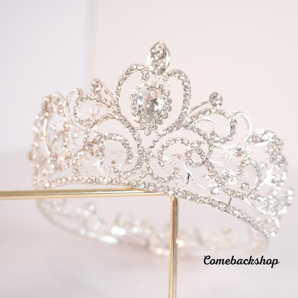 Brides Tiara Crystal Rhinestone Geometric Pageant Crown,birthday gift,paty crown,mini tiara headpiece