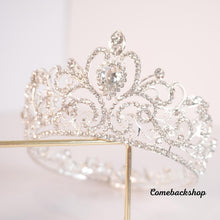 Load image into Gallery viewer, Brides Tiara Crystal Rhinestone Geometric Pageant Crown,birthday gift,paty crown,mini tiara headpiece