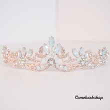 Load image into Gallery viewer, Tiara Bridal Shell Floral Hairband Headpiece Wedding Hair Accessories Headbands Birthday party crown rose gold