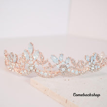 Load image into Gallery viewer, Tiara Bridal Shell Floral Hairband Headpiece Wedding Hair Accessories Headbands Birthday party crown rose gold