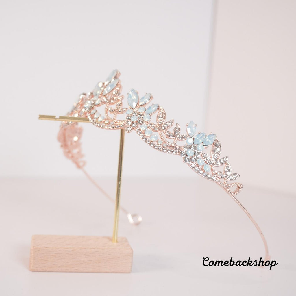 Tiara Bridal Shell Floral Hairband Headpiece Wedding Hair Accessories Headbands Birthday party crown rose gold