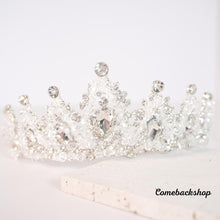 Load image into Gallery viewer, Silver Wedding Tiara for Women Crystal Tiaras and Crowns for Women Wedding Tiaras for Bride Royal Queen Crown Headband Princess Quinceanera Headpieces for Birthday Prom Pageant Party