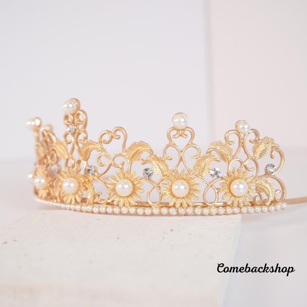 Baroque Queen Crown - Rhinestone Wedding Crowns and Tiaras for Women, Party Hair Accessories,Swarovski