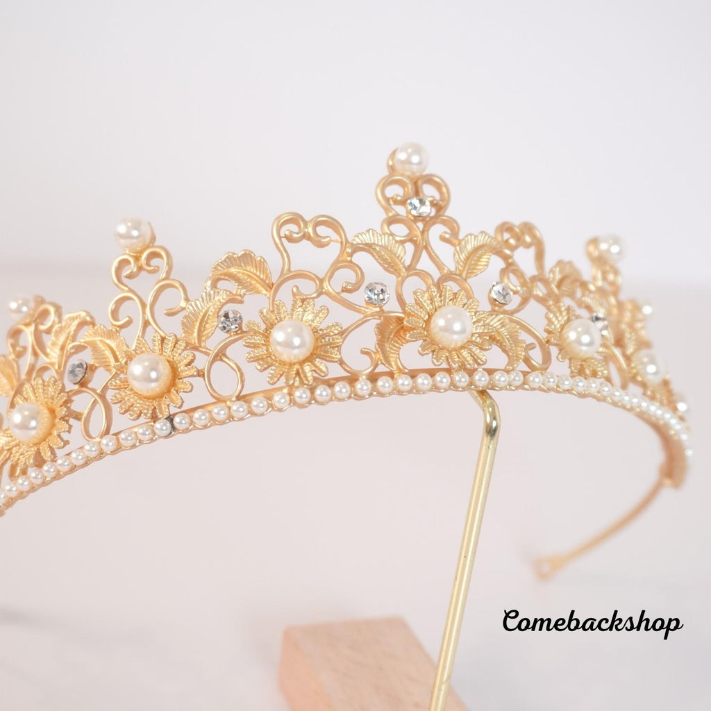 Baroque Queen Crown - Rhinestone Wedding Crowns and Tiaras for Women, Party Hair Accessories,Swarovski