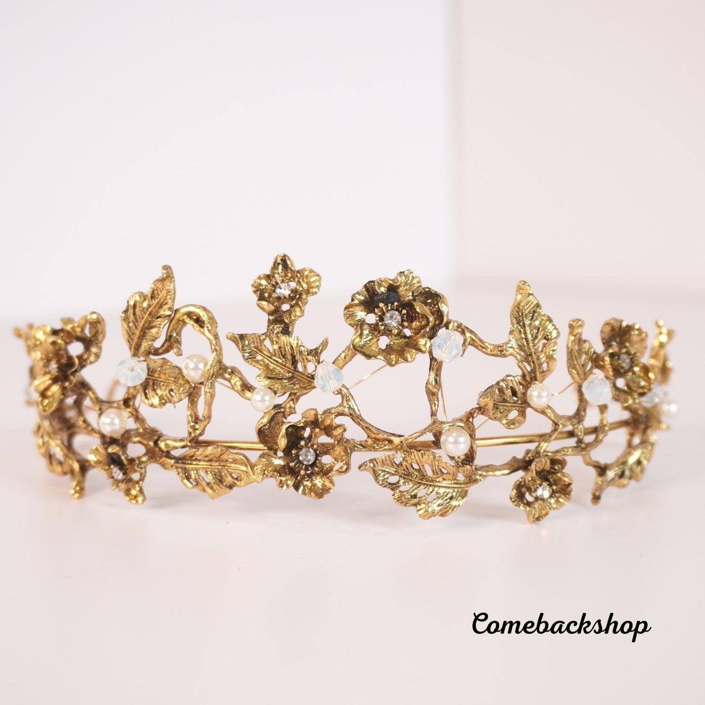 Wedding Tiara crown Crystal Clip Pearl Hairpin Rhinestone Bridal Hair Accessories,cosplay headband headpiece