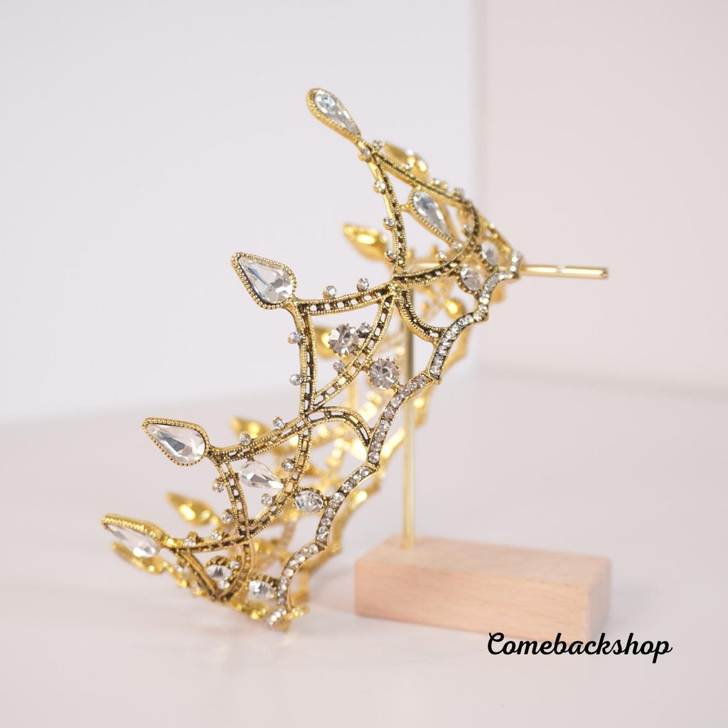 Black angels tiara mini crown queen king baroque wedding headpiece bridal shower tiara