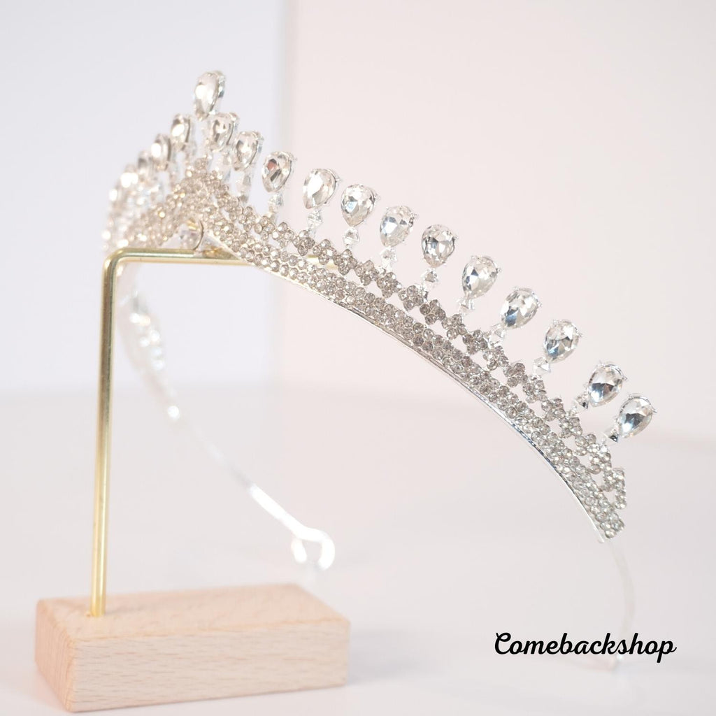 Wedding Crown Tiaras Marquise-Cut Zircon CZ Rhinestone Prom Crown,Swarovski
