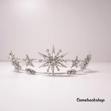 Load image into Gallery viewer, Star tiara crown queen wedding headband bridal jewelry prom dress birthday gifts bridesmaids dress